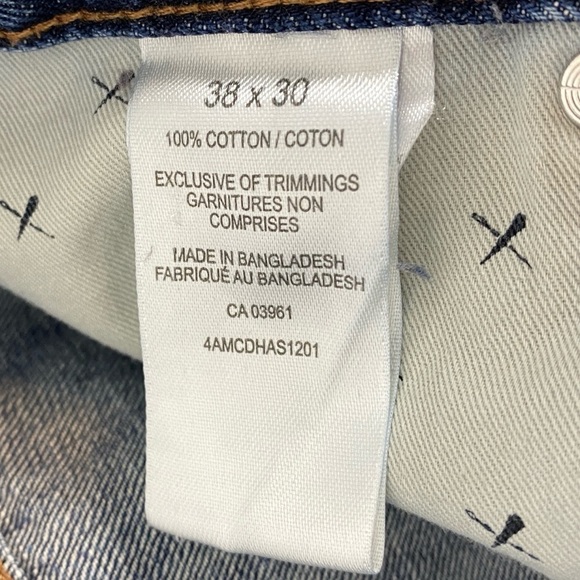 Denver Hayes Straight Jeans 38 X 30 100% Cotton Medium Wash Blue Mid Rise - Picture 8 of 12